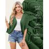 image:imageGRACE KARIN Summer Cropped Cardigan for Women 2026 Batwing Sleeve Crochet Bolero Shrug Sweaters Lightweight Beach Boho KimonoArmy Green