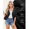 image:imageGRACE KARIN Summer Cropped Cardigan for Women 2026 Batwing Sleeve Crochet Bolero Shrug Sweaters Lightweight Beach Boho KimonoBlack