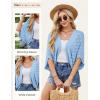 image:imageGRACE KARIN Summer Cropped Cardigan for Women 2026 Batwing Sleeve Crochet Bolero Shrug Sweaters Lightweight Beach Boho KimonoBlue