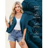 image:imageGRACE KARIN Summer Cropped Cardigan for Women 2026 Batwing Sleeve Crochet Bolero Shrug Sweaters Lightweight Beach Boho KimonoDark Blue