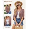 image:imageGRACE KARIN Summer Cropped Cardigan for Women 2026 Batwing Sleeve Crochet Bolero Shrug Sweaters Lightweight Beach Boho KimonoGrey Pink