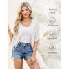 image:imageGRACE KARIN Summer Cropped Cardigan for Women 2026 Batwing Sleeve Crochet Bolero Shrug Sweaters Lightweight Beach Boho KimonoIvory