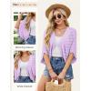 image:imageGRACE KARIN Summer Cropped Cardigan for Women 2026 Batwing Sleeve Crochet Bolero Shrug Sweaters Lightweight Beach Boho KimonoLight Purple