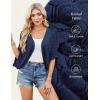 image:imageGRACE KARIN Summer Cropped Cardigan for Women 2026 Batwing Sleeve Crochet Bolero Shrug Sweaters Lightweight Beach Boho KimonoNavy Blue