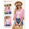 image:imageGRACE KARIN Summer Cropped Cardigan for Women 2026 Batwing Sleeve Crochet Bolero Shrug Sweaters Lightweight Beach Boho KimonoPastel Pink
