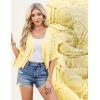 image:imageGRACE KARIN Summer Cropped Cardigan for Women 2026 Batwing Sleeve Crochet Bolero Shrug Sweaters Lightweight Beach Boho KimonoPastel Yellow