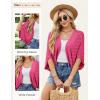 image:imageGRACE KARIN Summer Cropped Cardigan for Women 2026 Batwing Sleeve Crochet Bolero Shrug Sweaters Lightweight Beach Boho KimonoRose Red