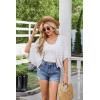 image:imageGRACE KARIN Summer Cropped Cardigan for Women 2026 Batwing Sleeve Crochet Bolero Shrug Sweaters Lightweight Beach Boho KimonoWhite
