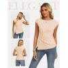 image:imageGRACE KARIN Womens 2026 Spring Short Sleeve Tops Dressy Casual Peplum Shirts Outfit Tunic Blouses Trendy Fashion ClothesApricot