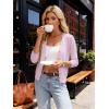 image:imageGRACE KARIN Womens 34 Sleeve V Neck Button Down Lightweight Cardigan Sweater Open Front Dressy Shrugs Spring FashionLight Purple