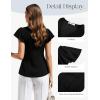 image:imageGRACE KARIN Summer Blouses for Women Dressy Casual 2026 Ruffle Sleeve Peplum Tops Business Work Shirt Fashion ClothingBlack