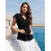 image:imageGRACE KARIN Summer Blouses for Women Dressy Casual 2026 Ruffle Sleeve Peplum Tops Business Work Shirt Fashion ClothingBlack