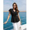 image:imageGRACE KARIN Summer Blouses for Women Dressy Casual 2026 Ruffle Sleeve Peplum Tops Business Work Shirt Fashion ClothingBlack