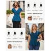 image:imageGRACE KARIN Summer Blouses for Women Dressy Casual 2026 Ruffle Sleeve Peplum Tops Business Work Shirt Fashion ClothingBlue