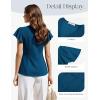 image:imageGRACE KARIN Summer Blouses for Women Dressy Casual 2026 Ruffle Sleeve Peplum Tops Business Work Shirt Fashion ClothingBlue