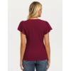 image:imageGRACE KARIN Summer Blouses for Women Dressy Casual 2026 Ruffle Sleeve Peplum Tops Business Work Shirt Fashion ClothingBurgundy