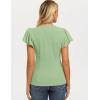 image:imageGRACE KARIN Summer Blouses for Women Dressy Casual 2026 Ruffle Sleeve Peplum Tops Business Work Shirt Fashion ClothingLight Green