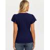 image:imageGRACE KARIN Summer Blouses for Women Dressy Casual 2026 Ruffle Sleeve Peplum Tops Business Work Shirt Fashion ClothingNavy Blue