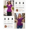 image:imageGRACE KARIN Summer Blouses for Women Dressy Casual 2026 Ruffle Sleeve Peplum Tops Business Work Shirt Fashion ClothingPurple