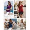 image:imageGRACE KARIN Summer Blouses for Women Dressy Casual 2026 Ruffle Sleeve Peplum Tops Business Work Shirt Fashion ClothingPurple