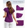 image:imageGRACE KARIN Summer Blouses for Women Dressy Casual 2026 Ruffle Sleeve Peplum Tops Business Work Shirt Fashion ClothingPurple