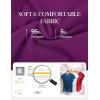 image:imageGRACE KARIN Summer Blouses for Women Dressy Casual 2026 Ruffle Sleeve Peplum Tops Business Work Shirt Fashion ClothingPurple