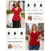 image:imageGRACE KARIN Summer Blouses for Women Dressy Casual 2026 Ruffle Sleeve Peplum Tops Business Work Shirt Fashion ClothingRed