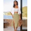 image:imageGRACE KARIN Womens Summer Crochet Cardigans Short Sleeve Cropped Bolero Shrug Lightweight Open Front Sweater OutwearBright White