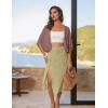 image:imageGRACE KARIN Womens Summer Crochet Cardigans Short Sleeve Cropped Bolero Shrug Lightweight Open Front Sweater OutwearGrey Pink