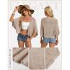 image:imageGRACE KARIN Womens Summer Crochet Cardigans Short Sleeve Cropped Bolero Shrug Lightweight Open Front Sweater OutwearKhaki