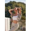 image:imageGRACE KARIN Womens Summer Crochet Cardigans Short Sleeve Cropped Bolero Shrug Lightweight Open Front Sweater OutwearKhaki