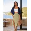 image:imageGRACE KARIN Womens Summer Crochet Cardigans Short Sleeve Cropped Bolero Shrug Lightweight Open Front Sweater OutwearNavy Blue