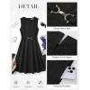 image:imageGRACE KARIN Womens Summer Work Dress 2026 Sleeveless Crewneck A Line Midi Dresses Belted Flowy Business Dresses with PocketsBlack