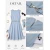 image:imageGRACE KARIN Womens Summer Work Dress 2026 Sleeveless Crewneck A Line Midi Dresses Belted Flowy Business Dresses with PocketsLight Blue