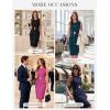 image:imageGRACE KARIN Work Dresses for Women 2026 Summer Sleeveless Bodycon Business Outfits Office Button Knee Length DressesBlack