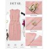 image:imageGRACE KARIN Work Dresses for Women 2026 Summer Sleeveless Bodycon Business Outfits Office Button Knee Length DressesPink