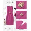 image:imageGRACE KARIN Work Dresses for Women 2026 Summer Sleeveless Bodycon Business Outfits Office Button Knee Length DressesRose