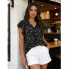 image:imageGRACE KARIN 2026 Boho Tops for Women Dressy CasualRuffle Sleeve Chiffon Blouses Floral ShirtsV Neck Summer Fashion ClothesBlack