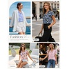 image:imageGRACE KARIN 2026 Boho Tops for Women Dressy CasualRuffle Sleeve Chiffon Blouses Floral ShirtsV Neck Summer Fashion ClothesBlue Black