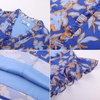 image:imageGRACE KARIN 2026 Boho Tops for Women Dressy CasualRuffle Sleeve Chiffon Blouses Floral ShirtsV Neck Summer Fashion ClothesBlue Orange