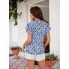 image:imageGRACE KARIN 2026 Boho Tops for Women Dressy CasualRuffle Sleeve Chiffon Blouses Floral ShirtsV Neck Summer Fashion ClothesBlue Polka Dot