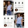image:imageGRACE KARIN 2026 Boho Tops for Women Dressy CasualRuffle Sleeve Chiffon Blouses Floral ShirtsV Neck Summer Fashion ClothesBlue White