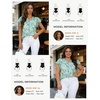 image:imageGRACE KARIN 2026 Boho Tops for Women Dressy CasualRuffle Sleeve Chiffon Blouses Floral ShirtsV Neck Summer Fashion ClothesGreen
