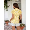 image:imageGRACE KARIN 2026 Boho Tops for Women Dressy CasualRuffle Sleeve Chiffon Blouses Floral ShirtsV Neck Summer Fashion ClothesYellow White