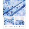 image:imageGRACE KARIN 2026 Womens Mesh Tops Summer Ruffle Sleeve Dressy Casual Top Floral Wrap Blouse Fashion OutfitsBlue Floral