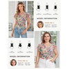 image:imageGRACE KARIN 2026 Womens Mesh Tops Summer Ruffle Sleeve Dressy Casual Top Floral Wrap Blouse Fashion OutfitsGreen Pink