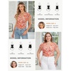 image:imageGRACE KARIN 2026 Womens Mesh Tops Summer Ruffle Sleeve Dressy Casual Top Floral Wrap Blouse Fashion OutfitsOrange Flower