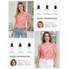 image:imageGRACE KARIN 2026 Womens Mesh Tops Summer Ruffle Sleeve Dressy Casual Top Floral Wrap Blouse Fashion OutfitsPink Red