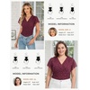 image:imageGRACE KARIN 2026 Womens Mesh Tops Summer Ruffle Sleeve Dressy Casual Top Floral Wrap Blouse Fashion OutfitsWine Red