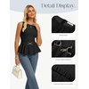 image:imageGRACE KARIN Peplum Tops for Women Work Business Casual Dressy Blouses ShirtsSleeveless Office Outfits with Tie Belt 2026Black
